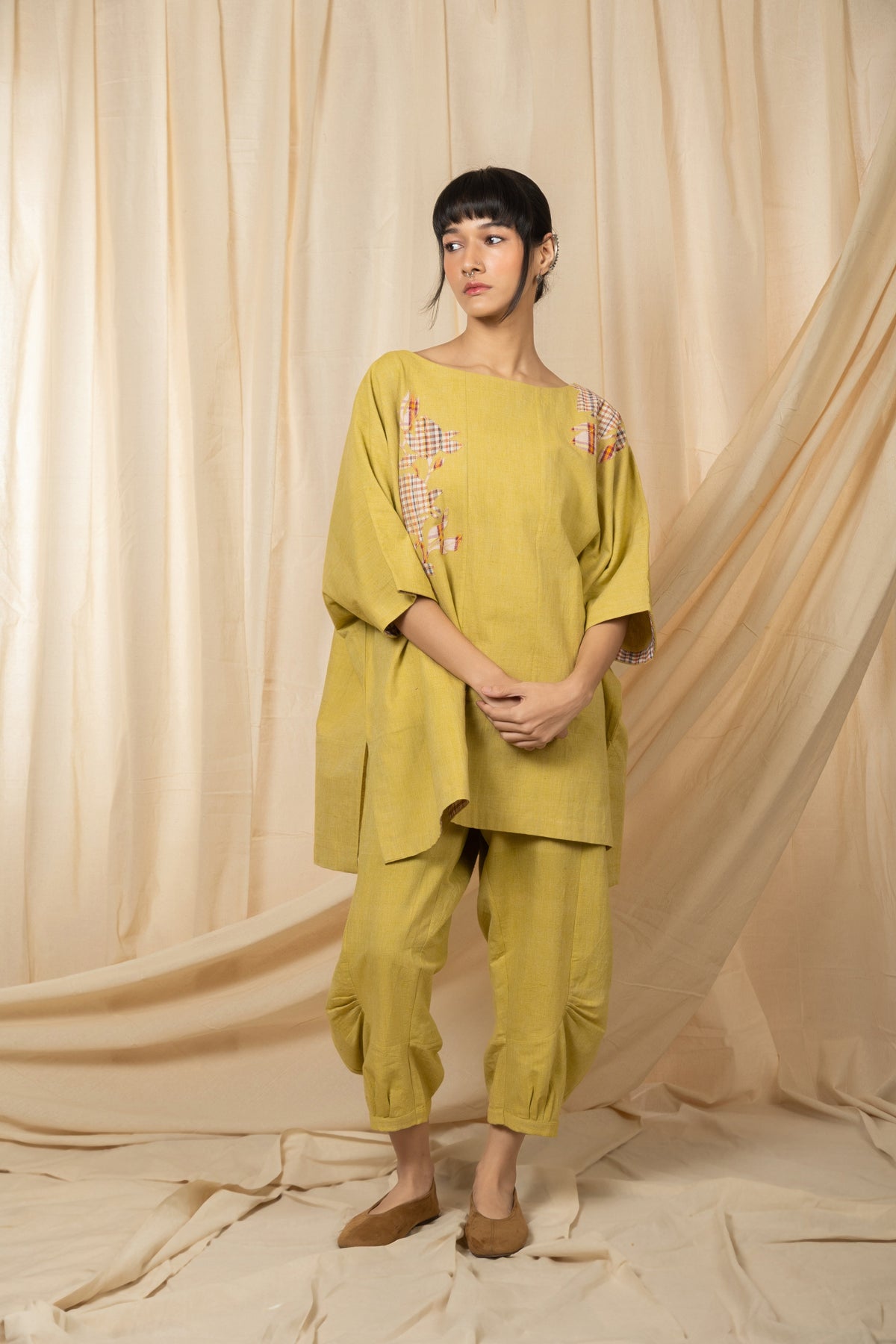 Mustard tunic and trouser set