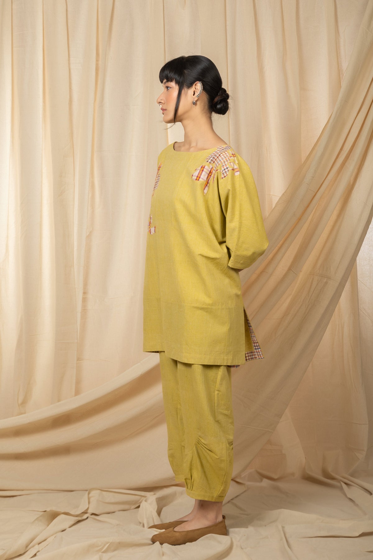 Mustard tunic and trouser set
