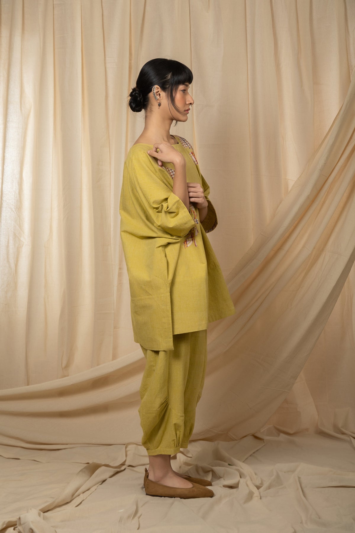 Mustard tunic and trouser set
