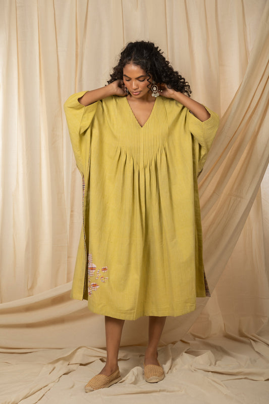 Mustard A-line dress