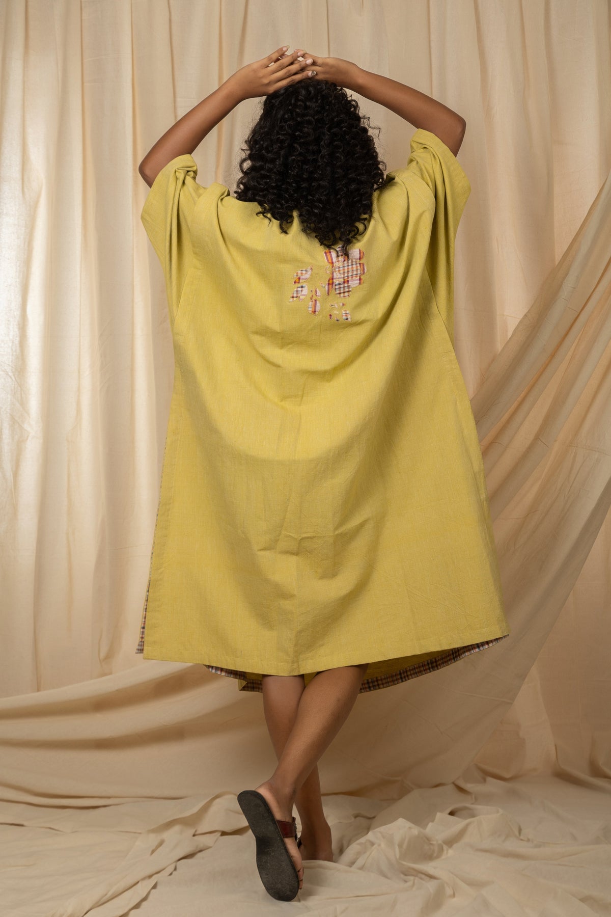 Mustard A-line dress